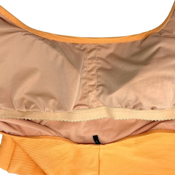 J Crew Clementine Rib Square Neck 1 Piece Swimsuit Modest Lined Removable Pad 16 - Picture 2 of 13